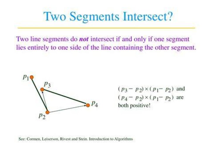 Do 2 line segments intersect?