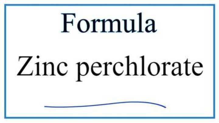 Formula for zinc perchlorate?