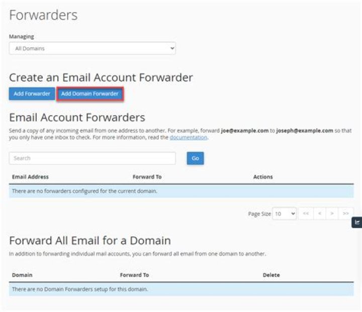 What are email forwarders?
